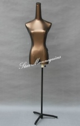Female Leather Dress Form in Coffee Color