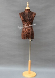 Female Fabric Dress Form (leopard velveteen)